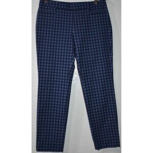 Banana Republic 8 Pants Sloan Black Blue Check Career Casual Stretch Comfortable